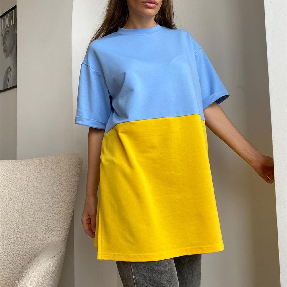 Ukrainian Flag Blue and Yellow, Women's T-Shirt