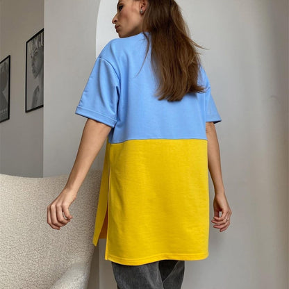 Ukrainian Flag Blue and Yellow, Women's T-Shirt