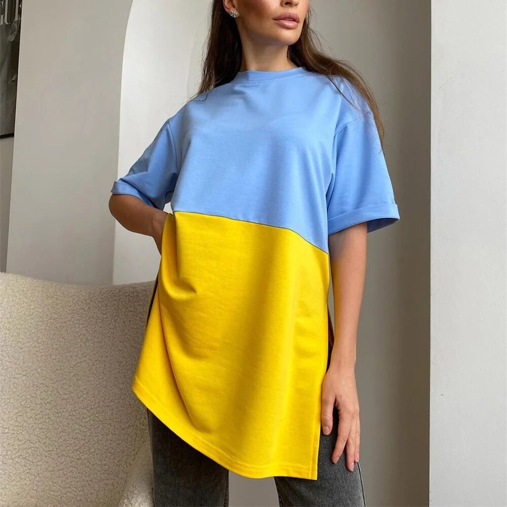 Ukrainian Flag Blue and Yellow, Women's T-Shirt